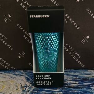 Starbucks Teal Chrome Keychain